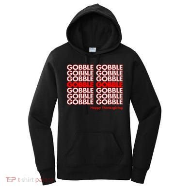 Gobble Gobble Retro Happy Thanksgiving Women's Hoodie