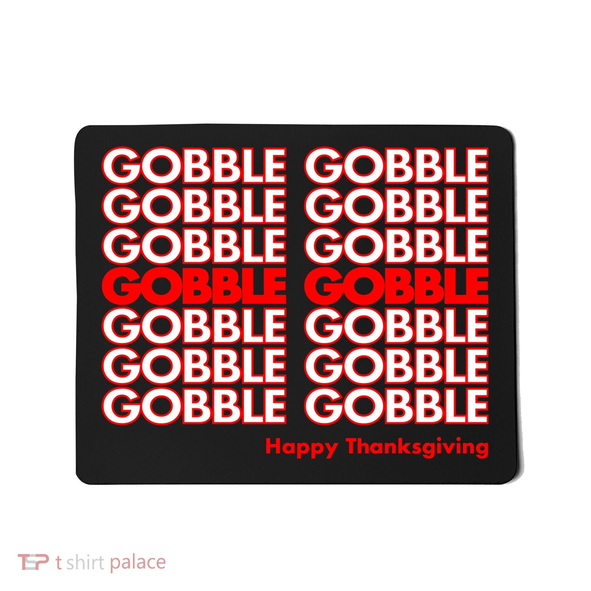 Gobble Gobble Retro Happy Thanksgiving Mousepad