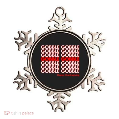 Gobble Gobble Retro Happy Thanksgiving Ornament