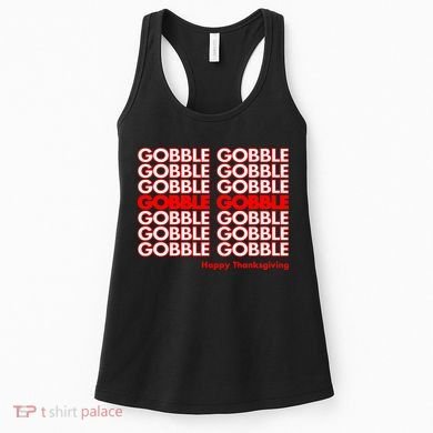 Gobble Gobble Retro Happy Thanksgiving Women's Tank Top