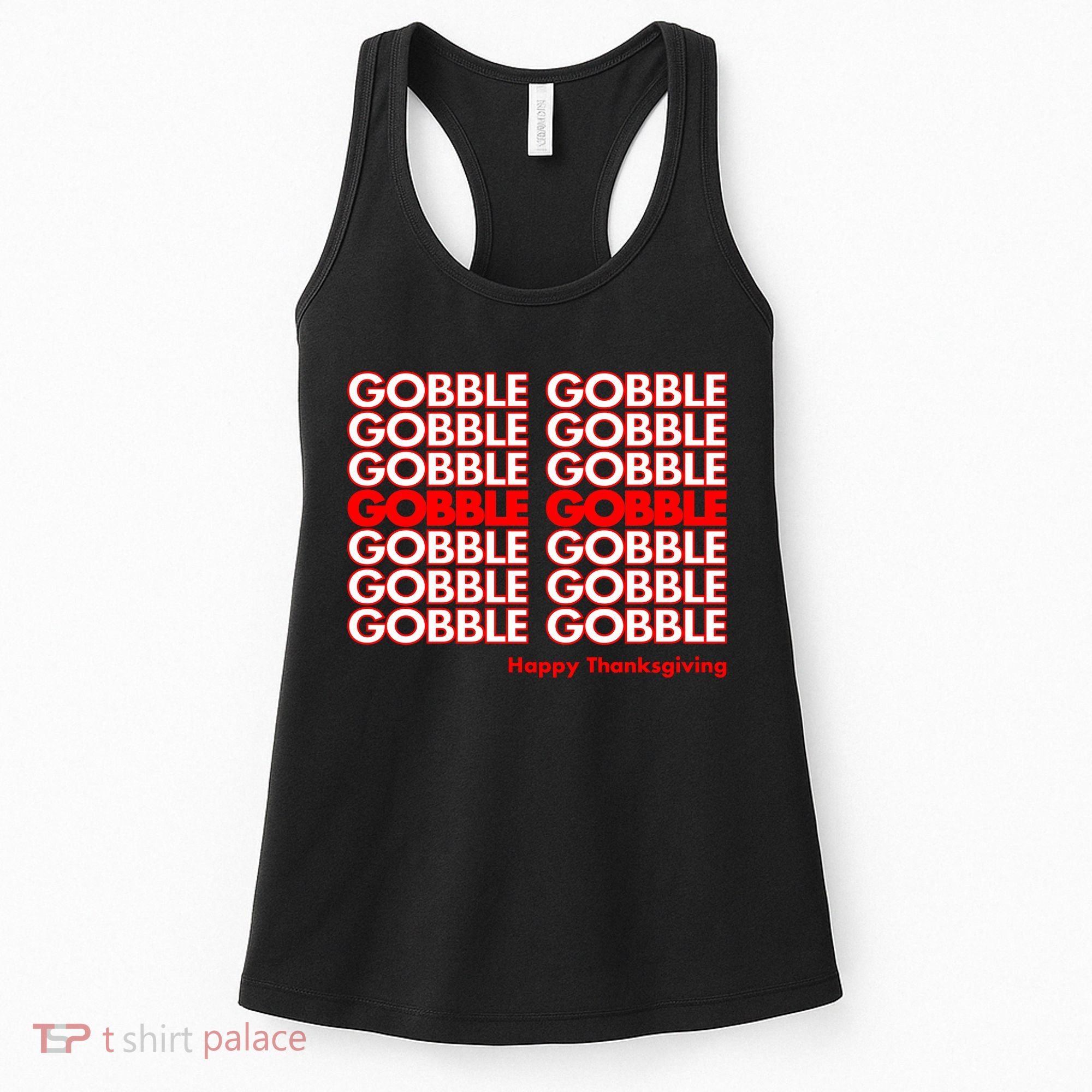 Gobble Gobble Retro Happy Thanksgiving Women's Tank Top