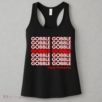 Gobble Gobble Retro Happy Thanksgiving Women's Tank Top thumb 3