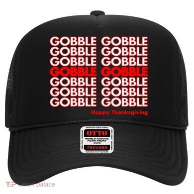 Gobble Gobble Retro Happy Thanksgiving Hat