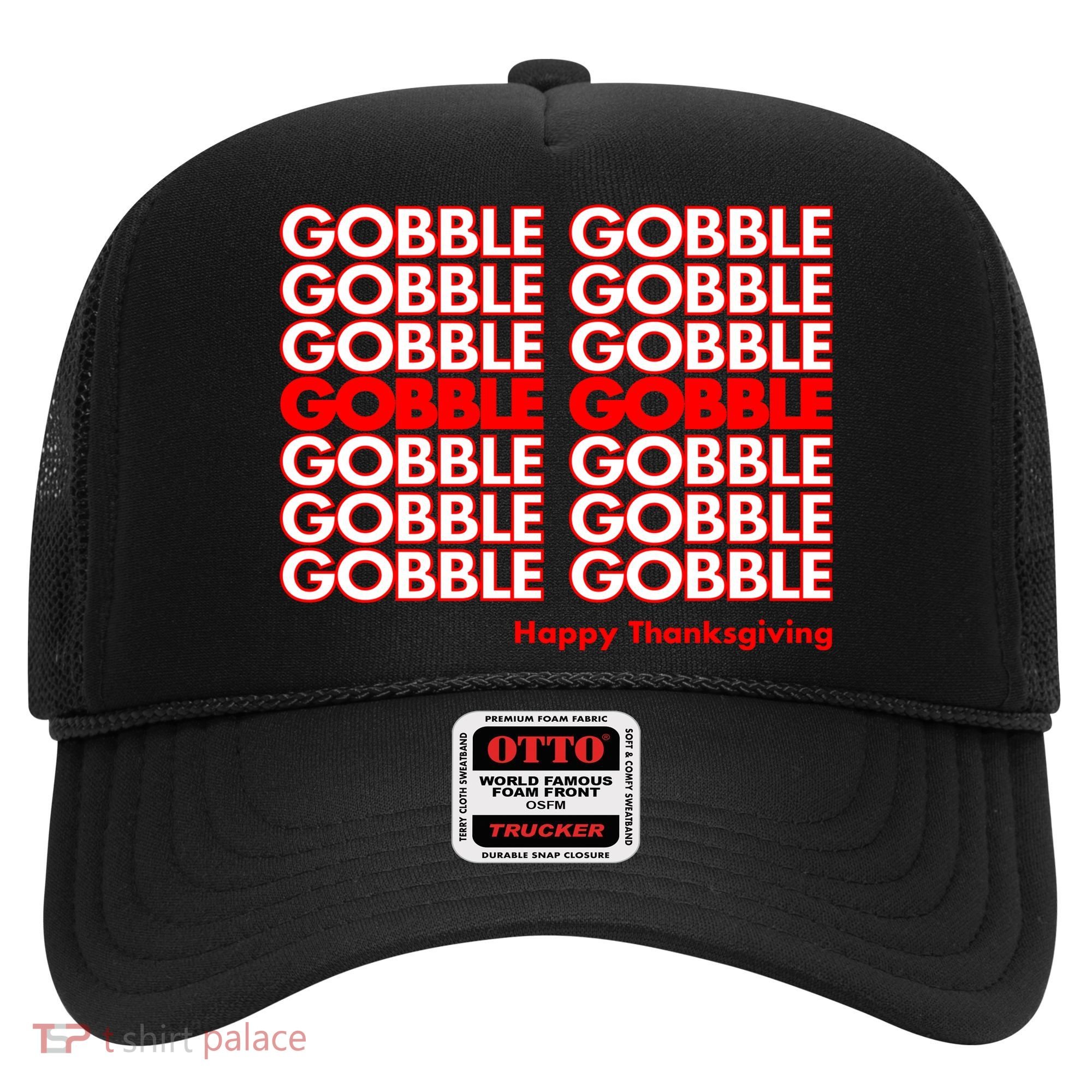 Gobble Gobble Retro Happy Thanksgiving Hat