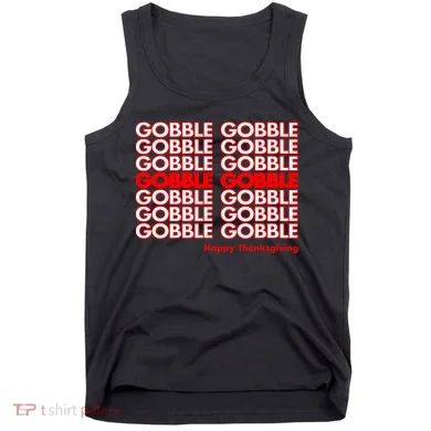 Gobble Gobble Retro Happy Thanksgiving Tank Top