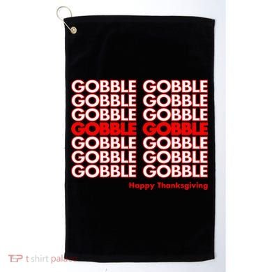 Gobble Gobble Retro Happy Thanksgiving Golf Towel