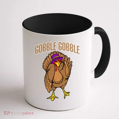 Gobble Gobble Turkey Coffee Mug back