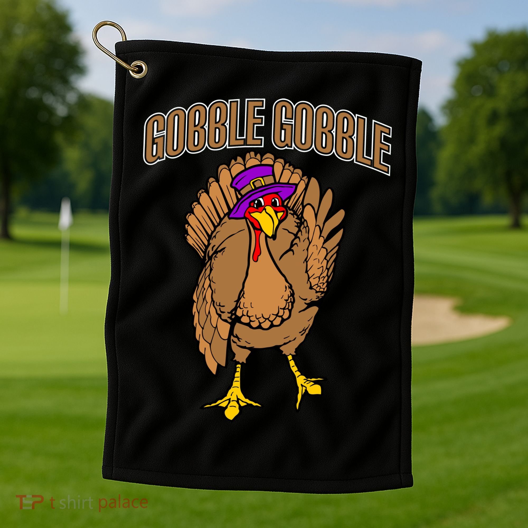 Gobble Gobble Turkey Golf Towel