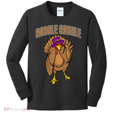 Gobble Gobble Turkey Kids Long Sleeve Shirt