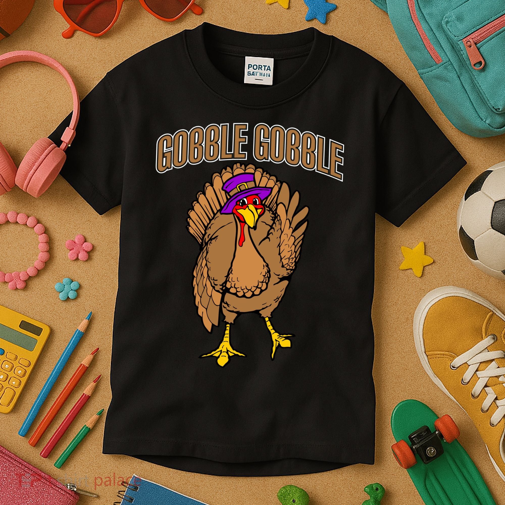 Gobble Gobble Turkey Kids T-Shirt
