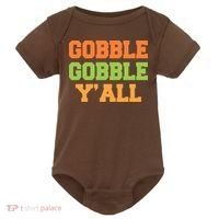 Gobble Gobble Y'All Thanksgiving Baby Bodysuit thumb 0