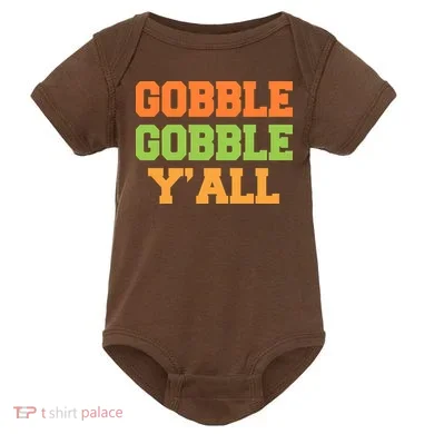 Gobble Gobble Y'All Thanksgiving Baby Bodysuit