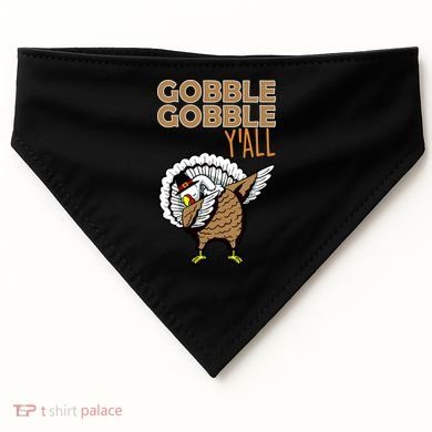 Gobble Gobble Y'all Turkey USA-Made Doggie Bandana