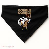 Gobble Gobble Y'all Turkey USA-Made Doggie Bandana thumb 0