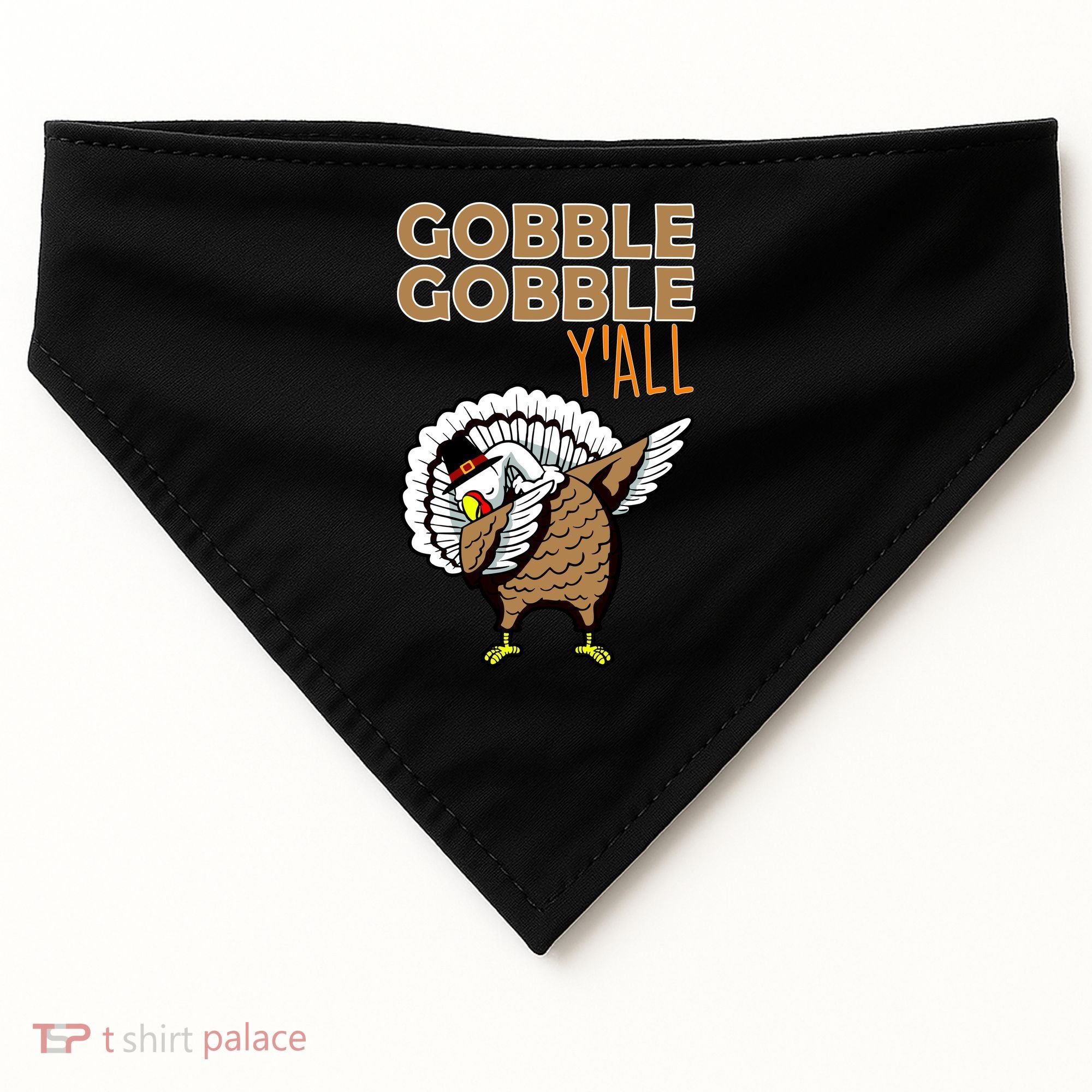 Gobble Gobble Y'all Turkey USA-Made Doggie Bandana