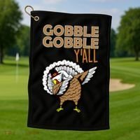 Gobble Gobble Y'all Turkey Golf Towel thumb 1