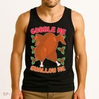 Gobble Me Swallow Me Dancing Turkey Tank Top thumb 3