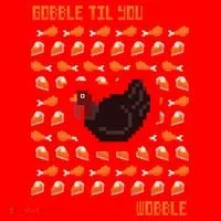 Gobble Til You Wobble Santa Hat thumb 1