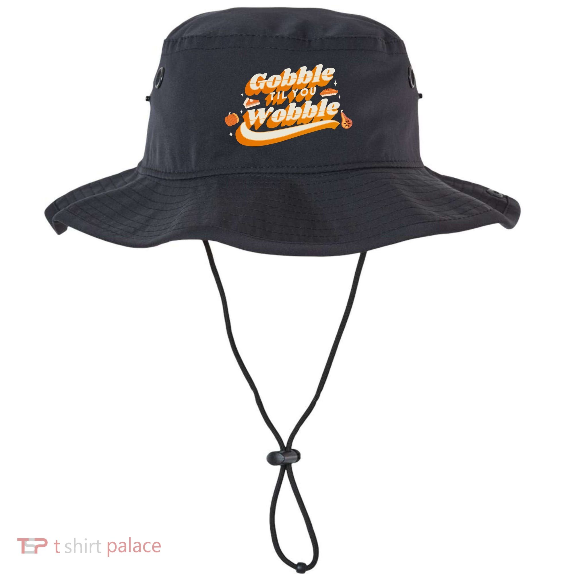 Gobble Til You Wobble Funny Thanksgiving Bucket Hat