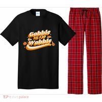 Gobble Til You Wobble Funny Thanksgiving Pajama Set thumb 0