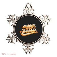 Gobble Til You Wobble Funny Thanksgiving Ornament thumb 0