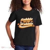 Gobble Til You Wobble Funny Thanksgiving Kids T-Shirt thumb 2