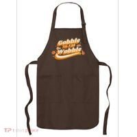Gobble Til You Wobble Funny Thanksgiving Apron thumb 0