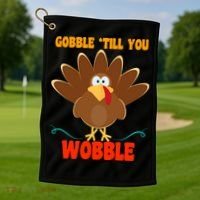 Gobble Till You Wobble Golf Towel thumb 1
