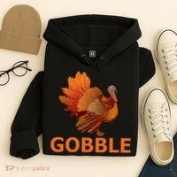 Gobble Turkey Thanksgiving Hoodie thumb 4