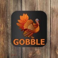 Gobble Turkey Thanksgiving Coaster thumb 0