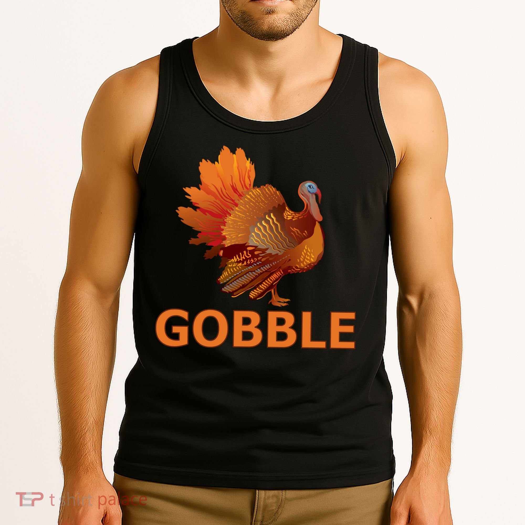Gobble Turkey Thanksgiving Tank Top