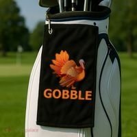 Gobble Turkey Thanksgiving Golf Towel thumb 2