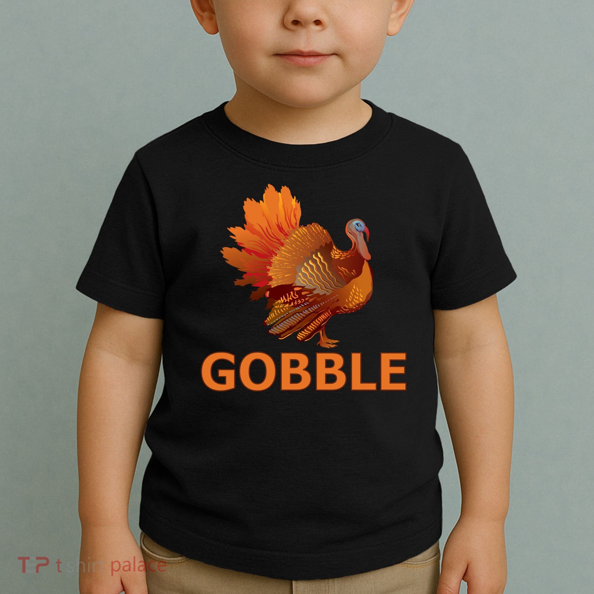 Gobble Turkey Thanksgiving Toddler T-Shirt