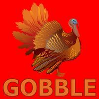 Gobble Turkey Thanksgiving Santa Hat thumb 1