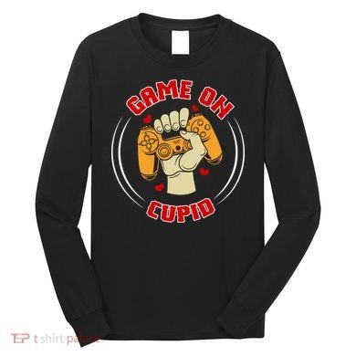 Game On Cupid Video Gaming Valentine Long Sleeve Shirt
