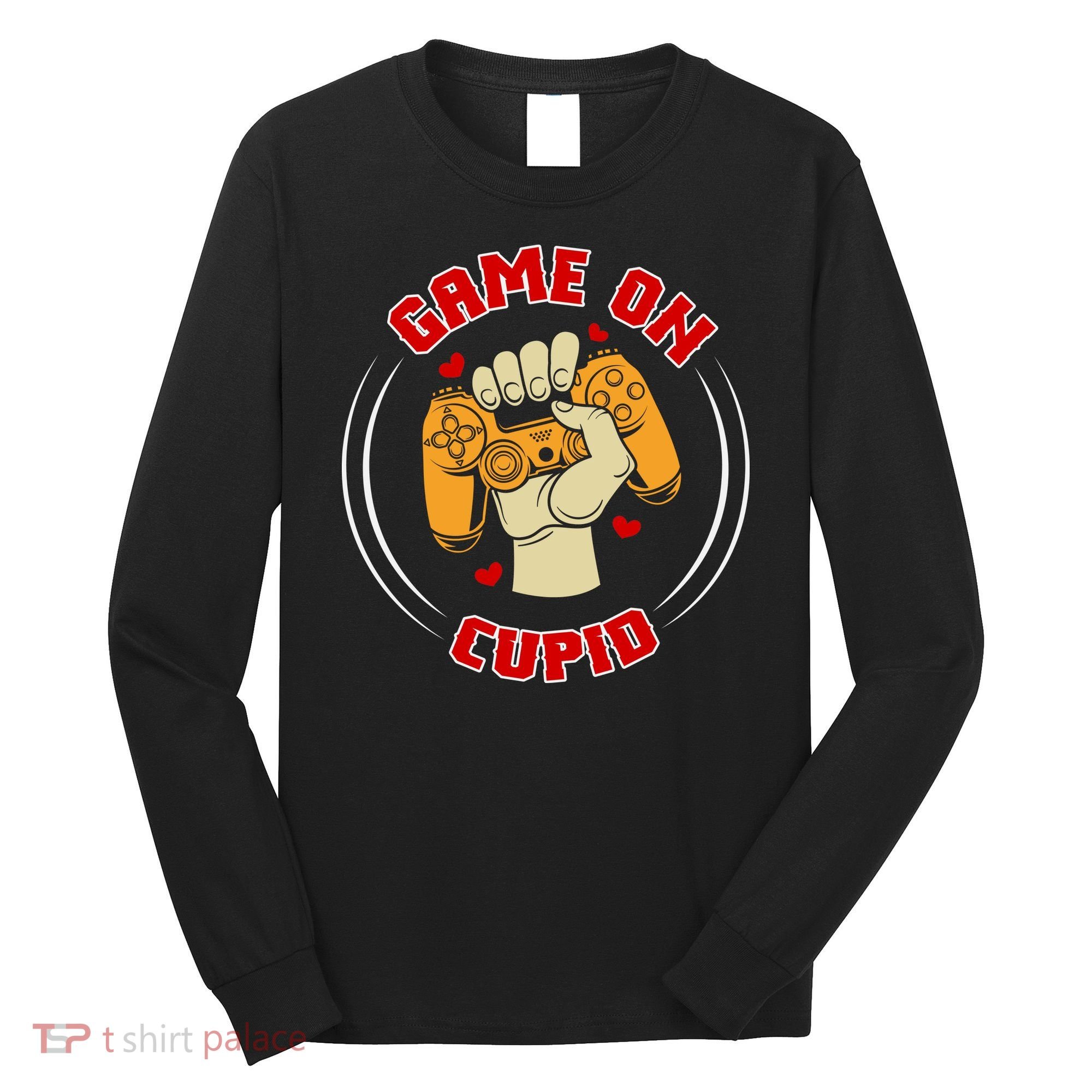 Game On Cupid Video Gaming Valentine Long Sleeve Shirt