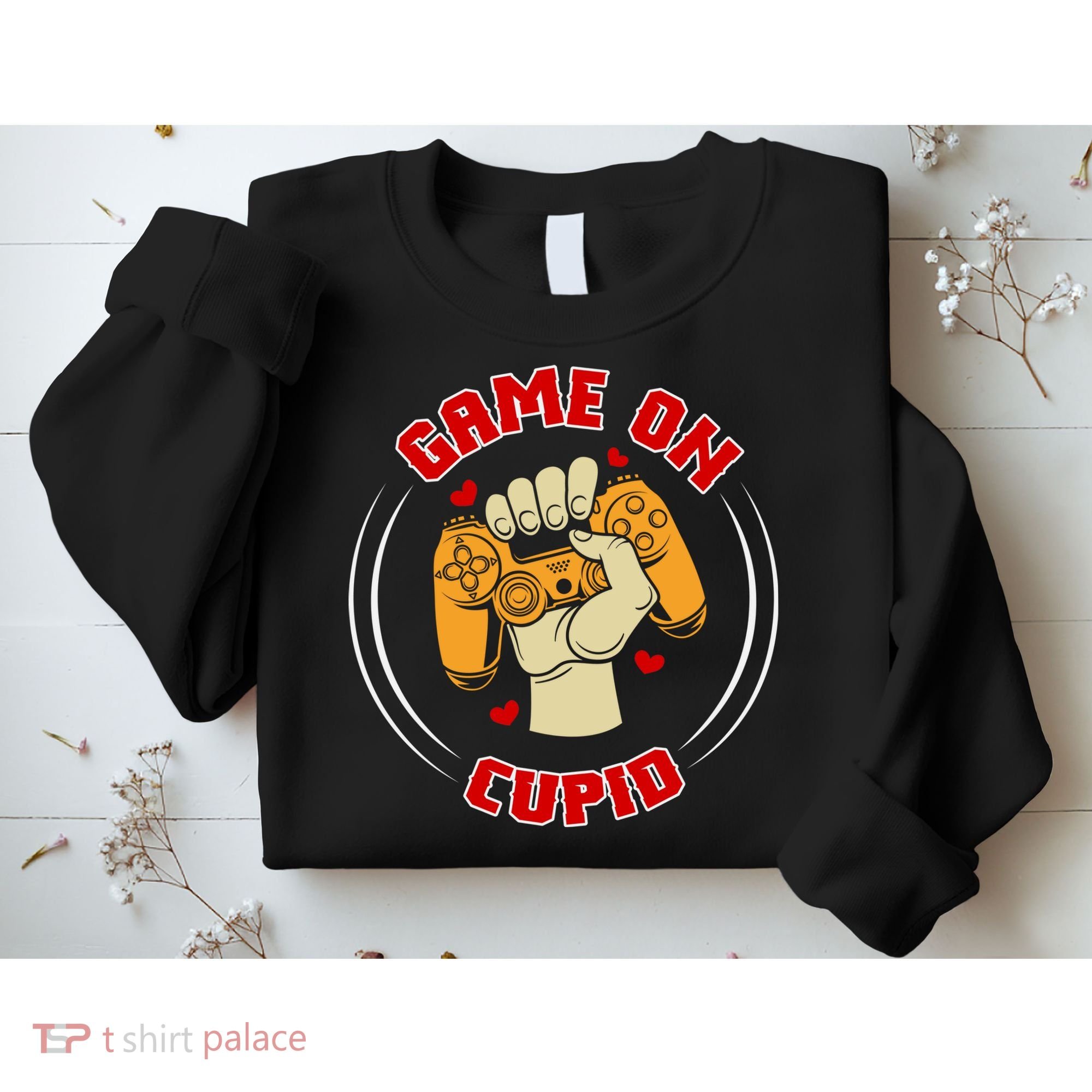 Game On Cupid Video Gaming Valentine Sweatshirt
