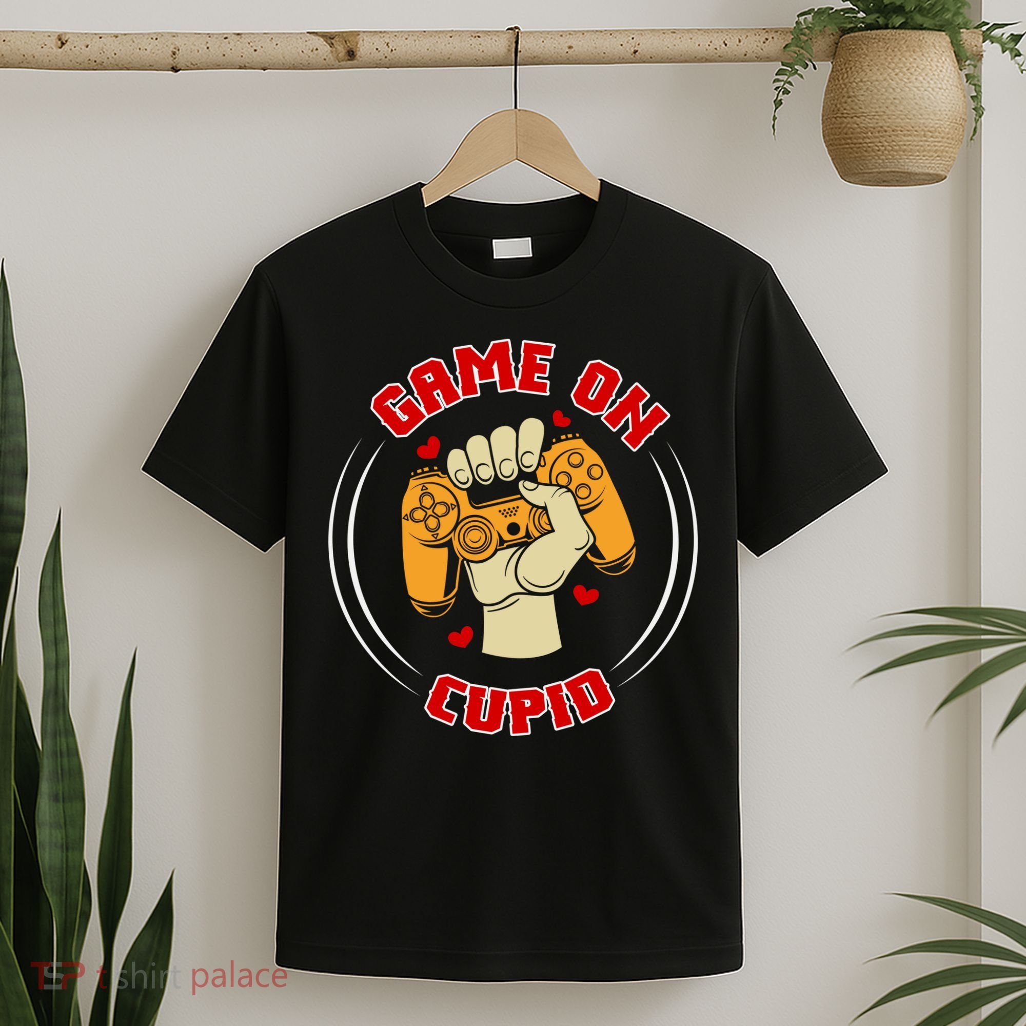 Game On Cupid Video Gaming Valentine T-Shirt