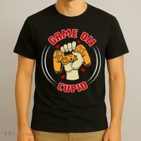 Game On Cupid Video Gaming Valentine T-Shirt thumb 3