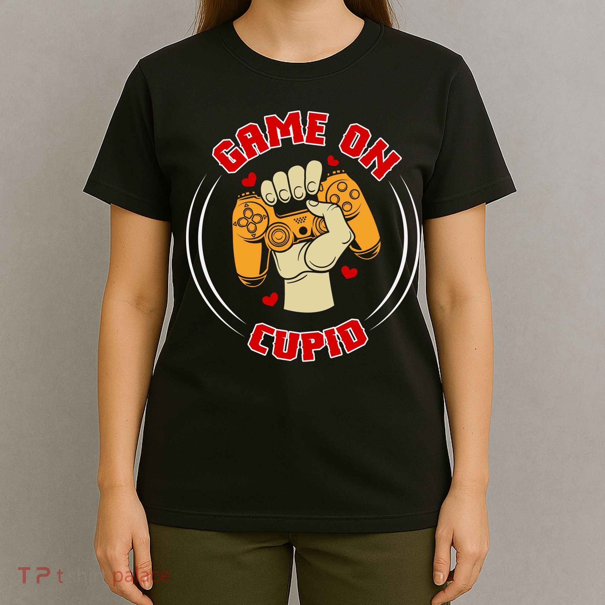 Game On Cupid Video Gaming Valentine T-Shirt
