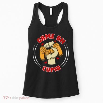 Game On Cupid Video Gaming Valentine Women's Tank Top