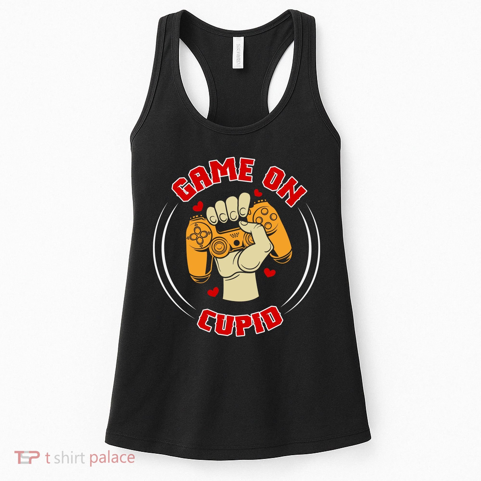 Game On Cupid Video Gaming Valentine Women's Tank Top