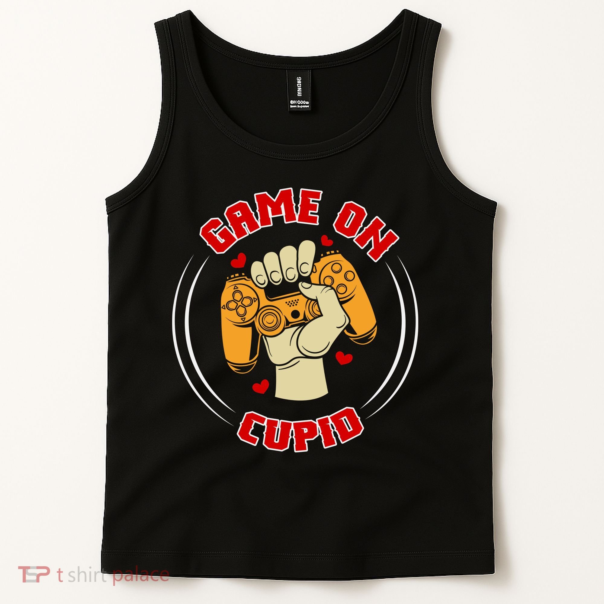 Game On Cupid Video Gaming Valentine Tank Top