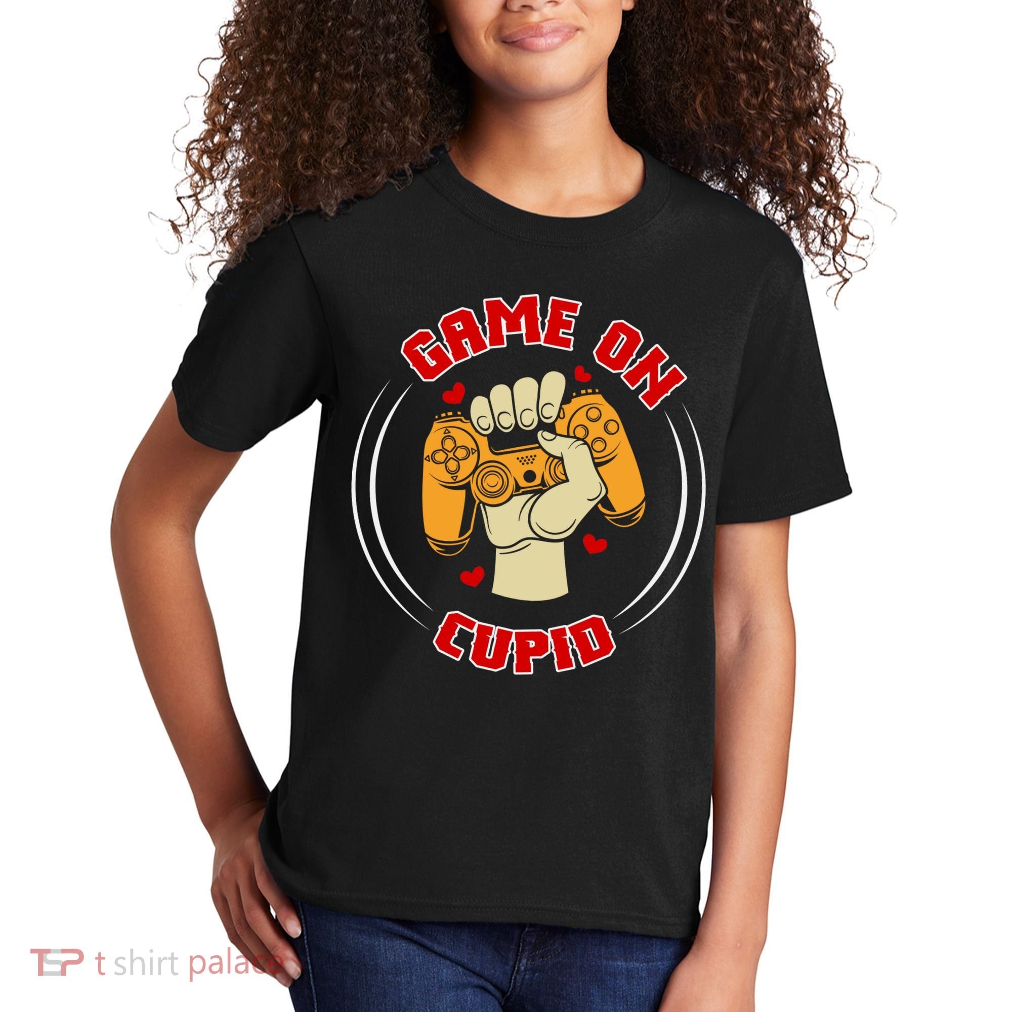 Game On Cupid Video Gaming Valentine Kids T-Shirt