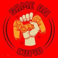Game On Cupid Video Gaming Valentine Santa Hat thumb 1