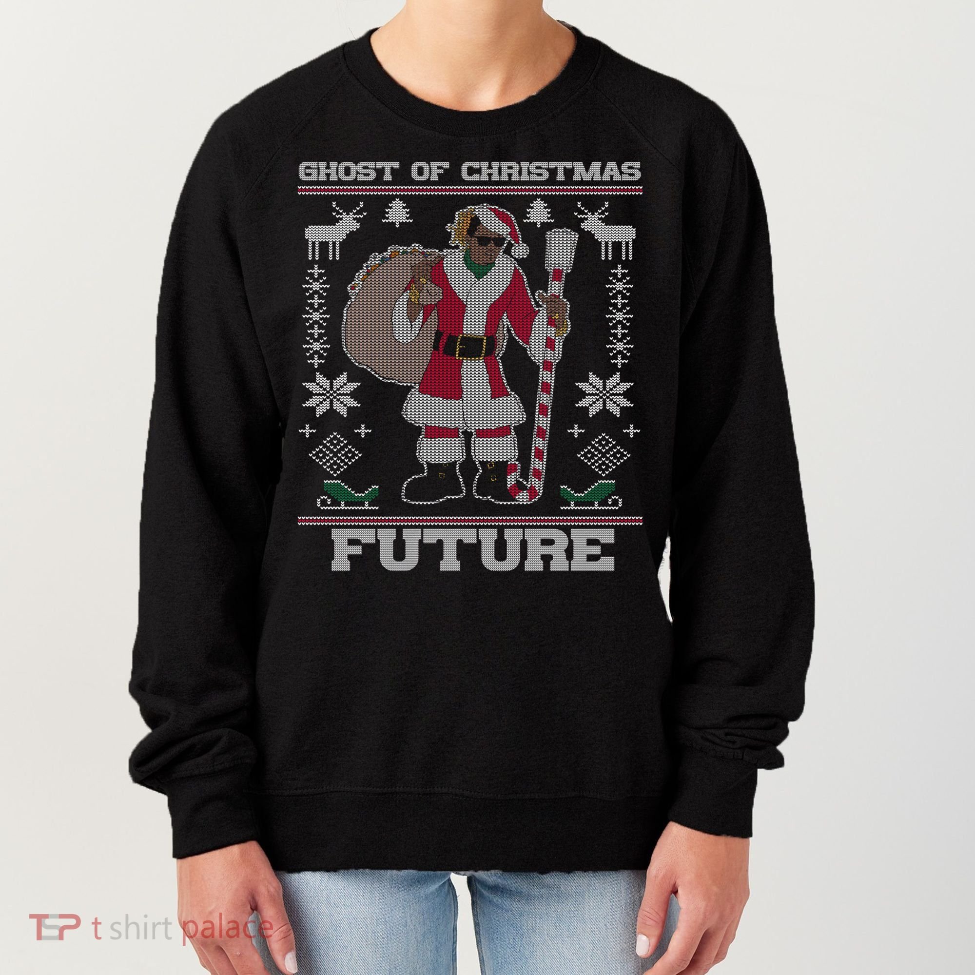 Ghost Of Christmas Future Ugly Christmas Sweater Rap Women's Sweatshirt