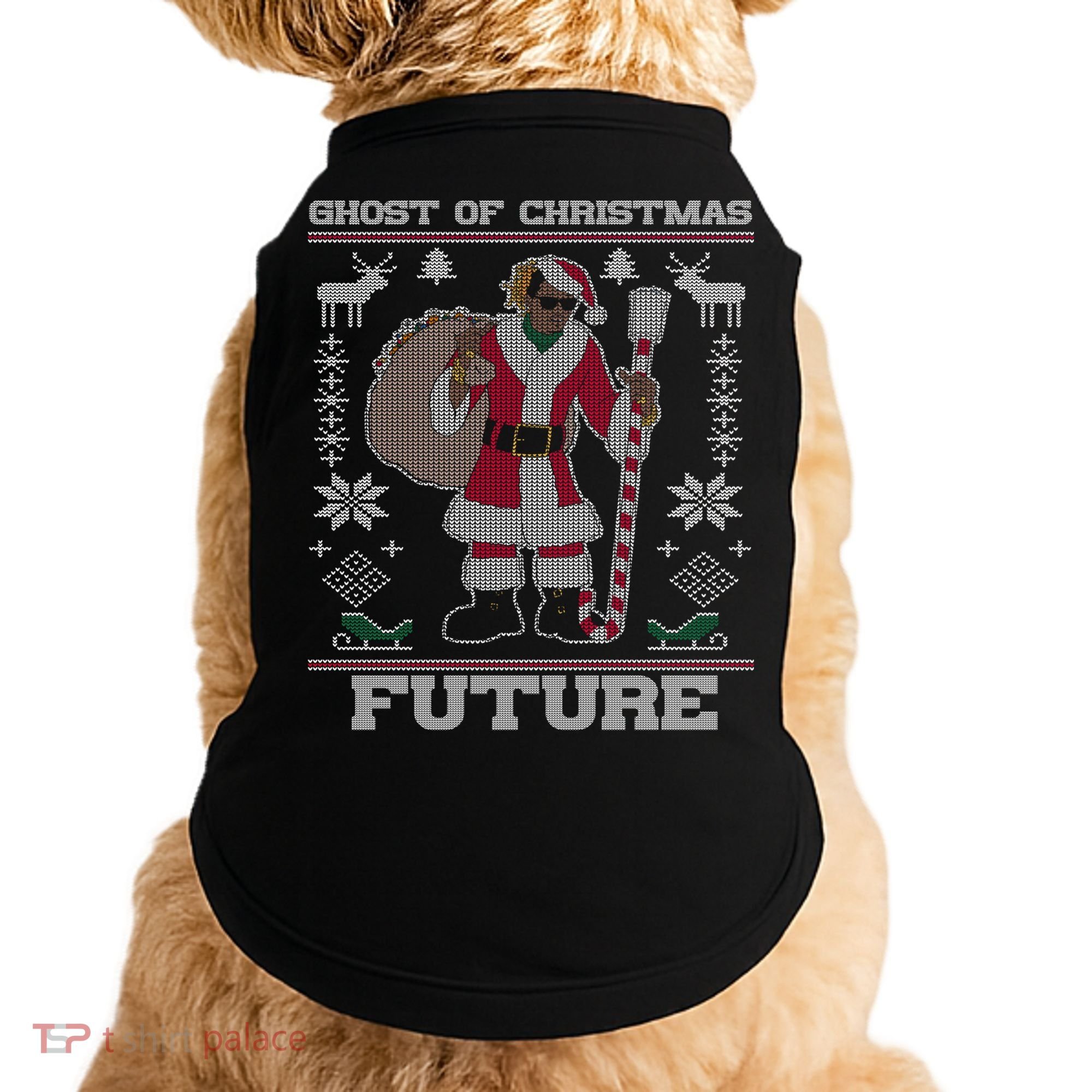 Ghost Of Christmas Future Ugly Christmas Sweater Rap Doggie Tank