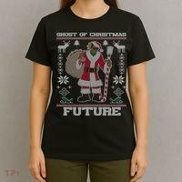 Ghost Of Christmas Future Ugly Christmas Sweater Rap T-Shirt thumb 4