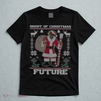 Ghost Of Christmas Future Ugly Christmas Sweater Rap T-Shirt thumb 5