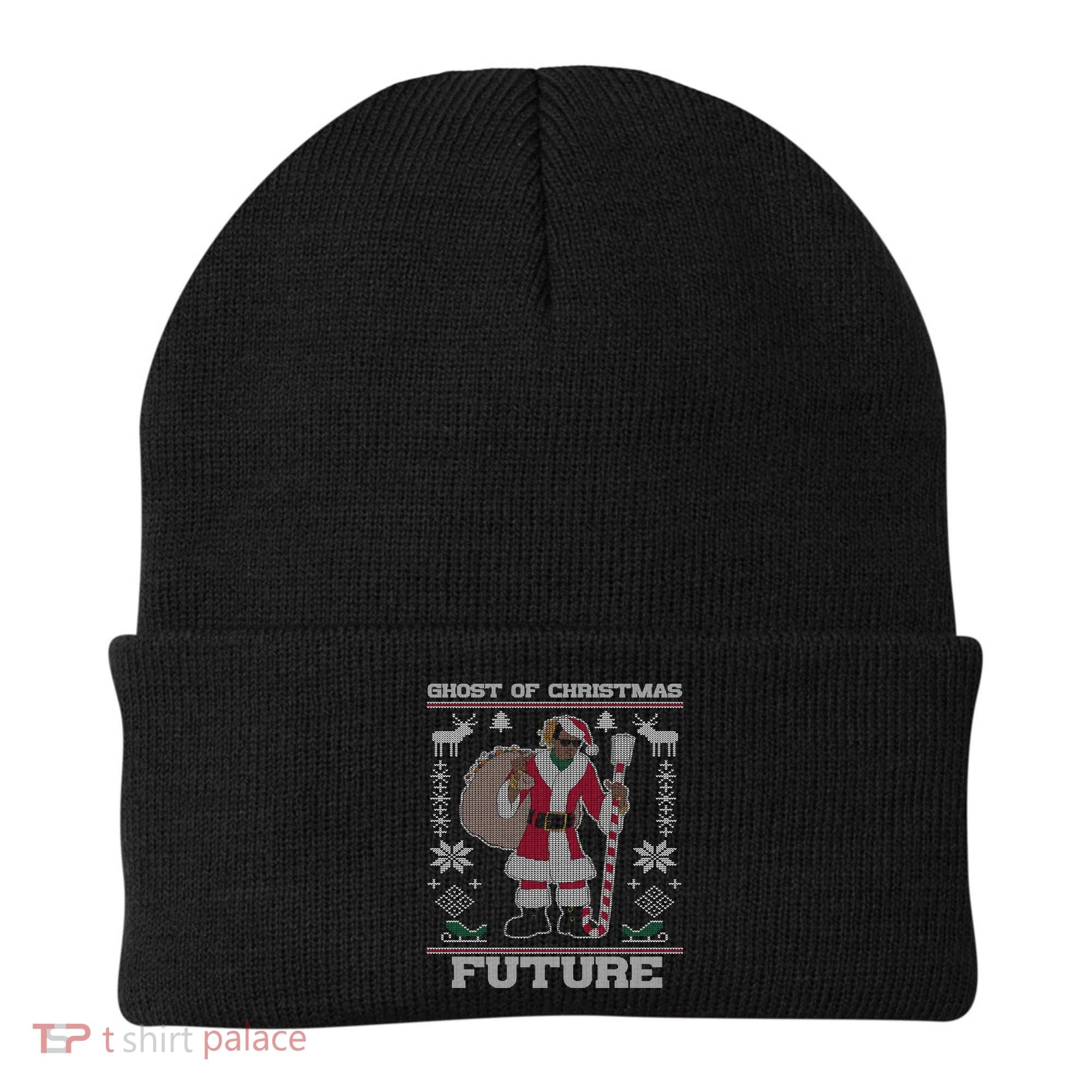 Ghost Of Christmas Future Ugly Christmas Sweater Rap Beanie